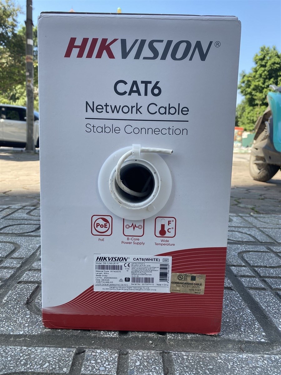 cáp mạng hikvision cat6 utp DS-1LN6-UE-W