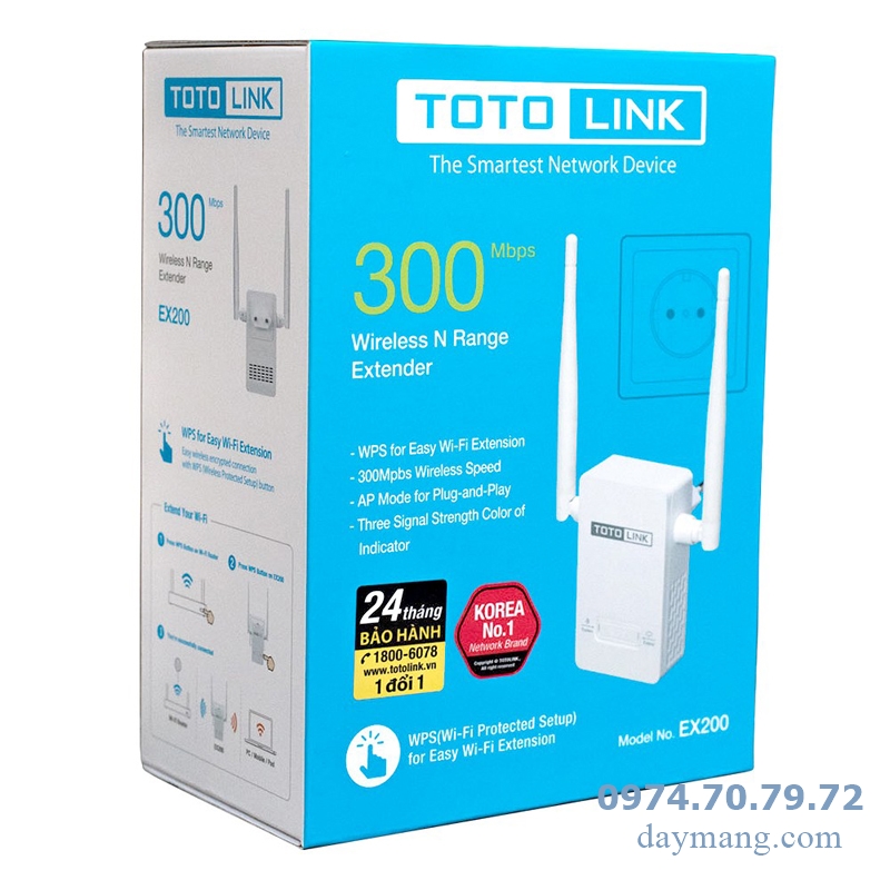 kích sóng totolink ex200