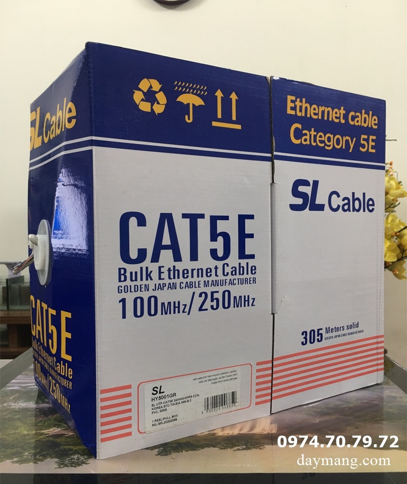 cáp mạng cat5e utp màu xám