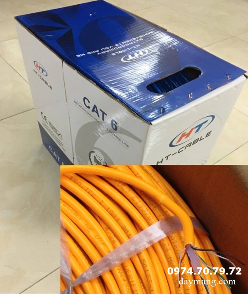 dây cáp mạng amp cat6e vàng