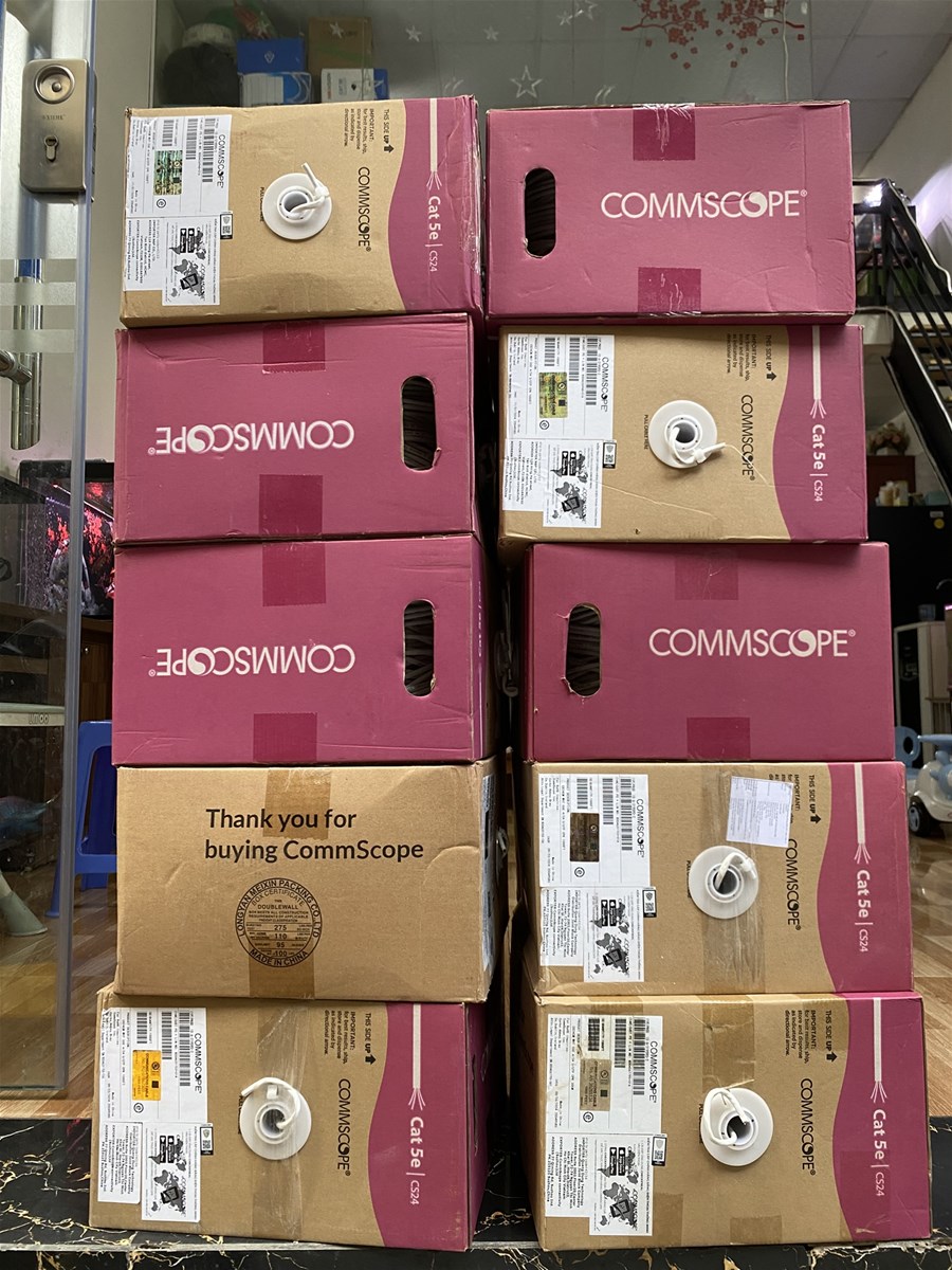 cáp mạng commscope utp cat5e tại máy tính minh nhật