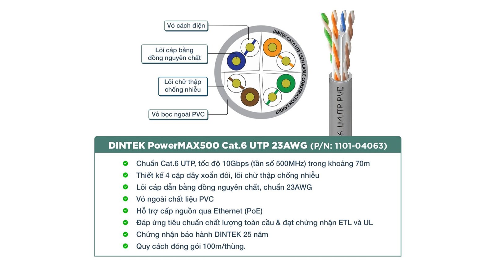 cáp mạng dintek cat6 utp 23awg 100m -3