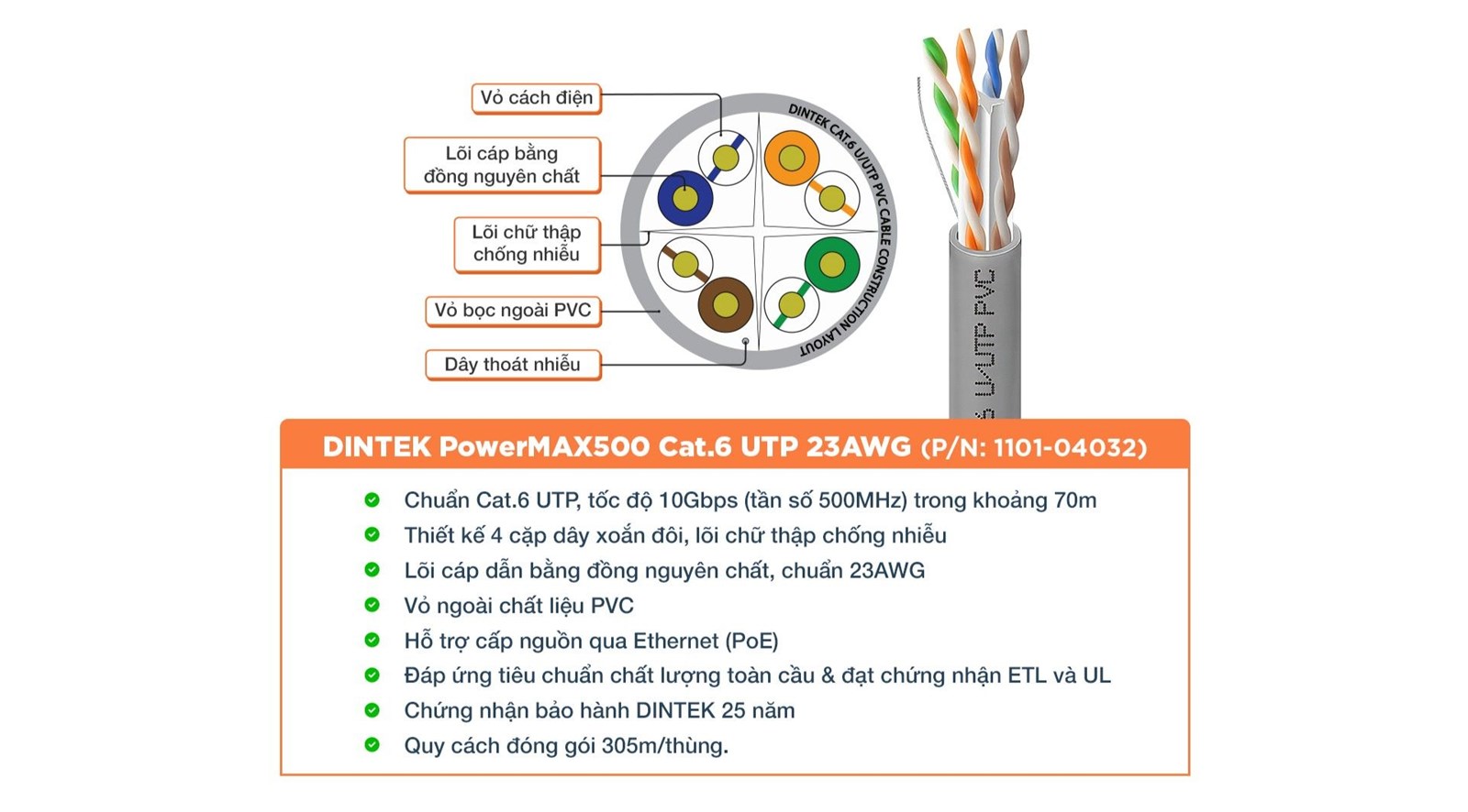 cáp mạng dintek cat6 ut 23awg -3