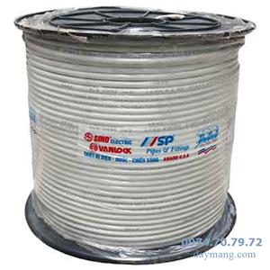 Cáp đồng trục Sino RG6 (5C-FB) lõi CCS 80 sợi màu trắng 305m