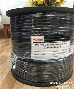 Cáp mạng Hideki cat6E FTP Outdoor 8 lõi đồng + cường lực