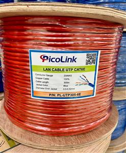 Cáp mạng Picolink Cat6e UTP màu cam