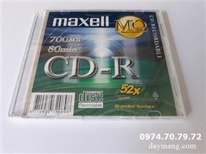 Đĩa CD trắng Maxell 52x hộp 10 chiếc